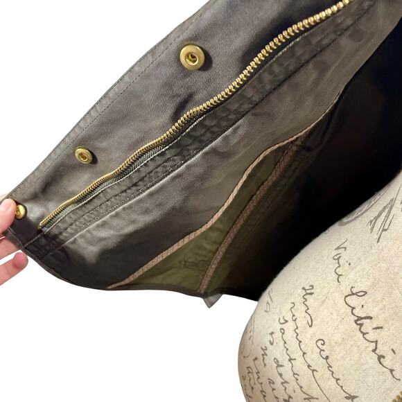 J.Crew Women’s Green Downtown Waxed Canvas Field Jacket Casual Size Small - Picture 6 of 11